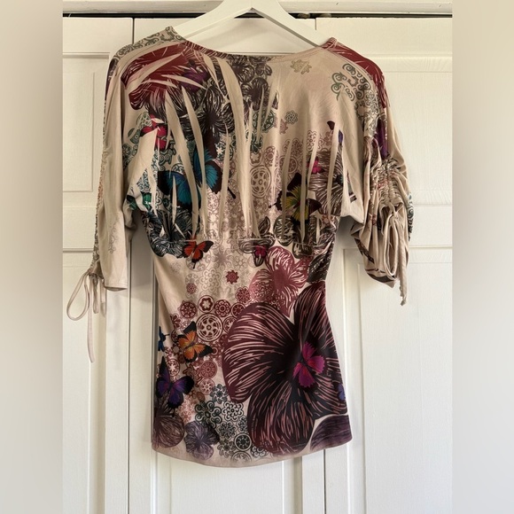 Body Central The mocha butterfly top Y2K Whimsygoth Babydoll Fairy Forest Small - Picture 3 of 7